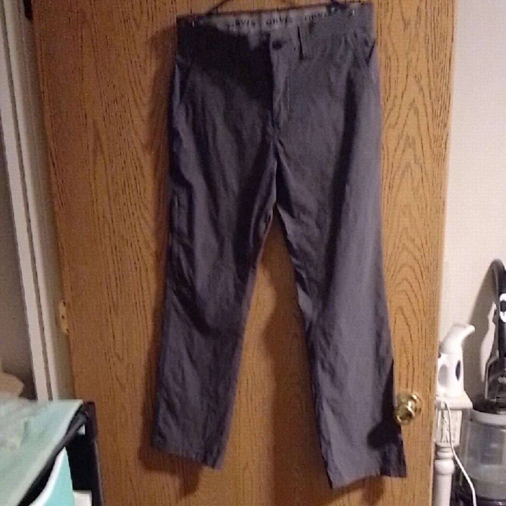 Men's Gray Pants Orvis Water Resistant Stretchy NWOT For Outdoorsman